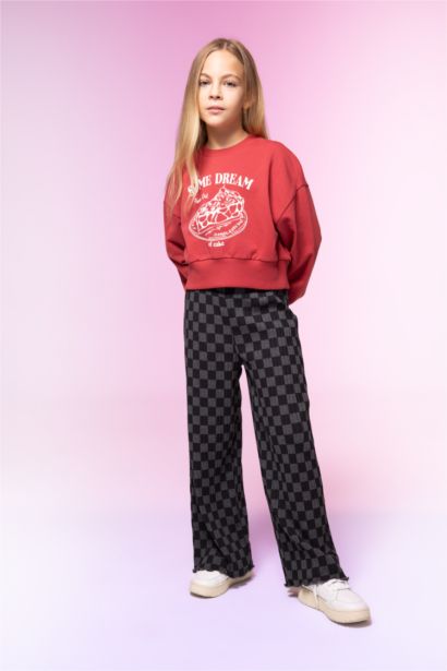 Girl Wide Leg Ribbed Camisole Sweatpants