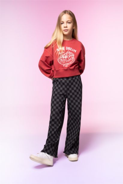 Girl Wide Leg Ribbed Camisole Sweatpants