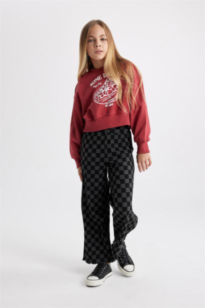 Girl Wide Leg Ribbed Camisole Sweatpants