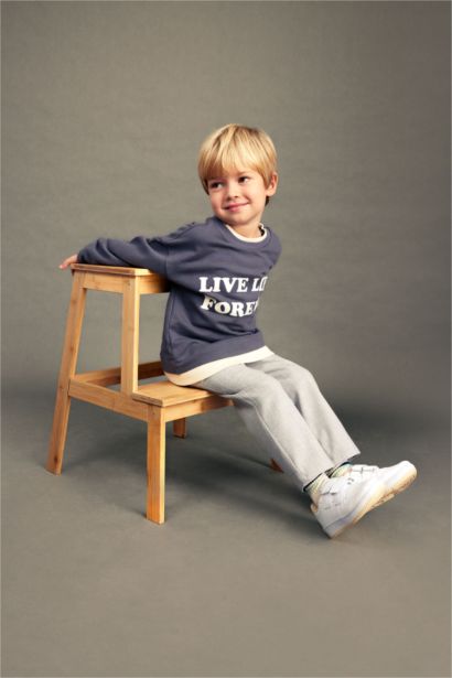 Baby Boy Printed Sweatshirt Pants 2 Piece Set