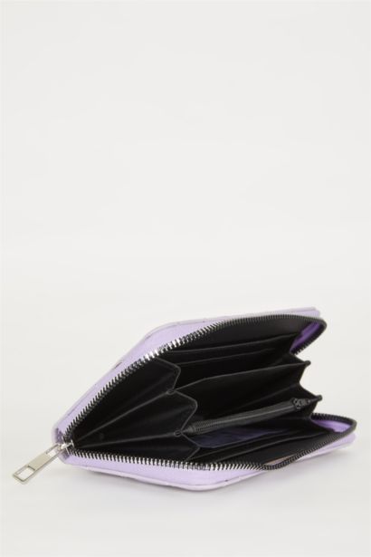 Kadın Kalp Desenli Suni Deri Cüzdan