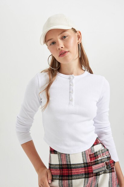 Slim Fit Camisole Long Sleeve T-Shirt