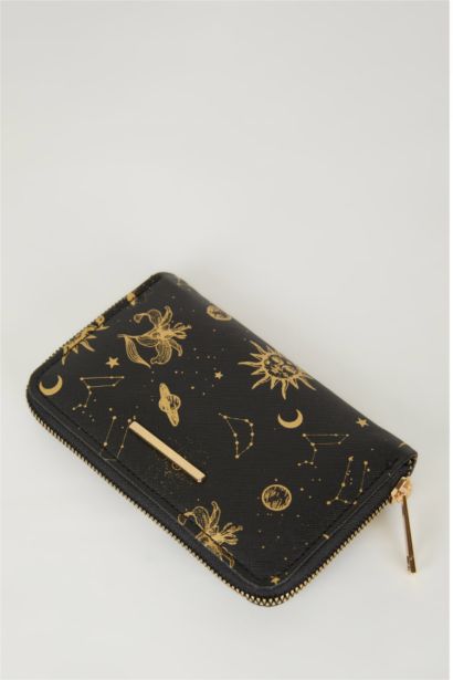 Kadın Uzay Baskılı Suni Deri Cüzdan