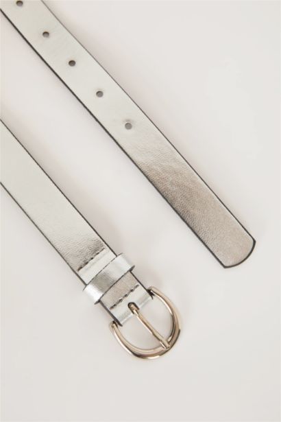 Kadın Oval Toka Suni Deri Jean Kemeri