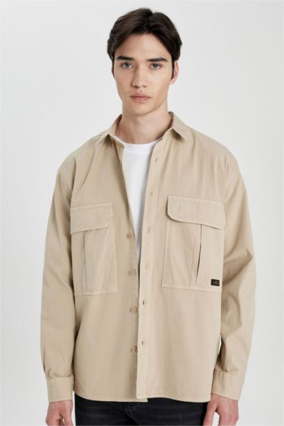 Chemise Coupe Relax à Manches Longues