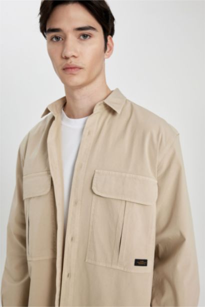 Chemise Coupe Relax à Manches Longues