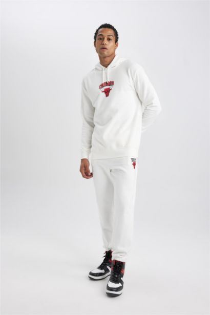 DeFactoFit NBA Chicago Bulls Standard Fit Thick Jogger
