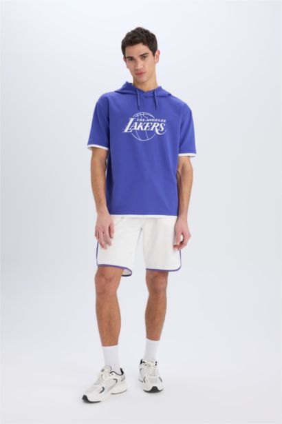 تيشيرت اوفر سايز بكابيشون من لوس أنجلوس ليكرز