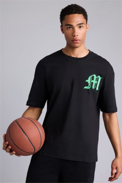 T-shirt NBA Milwaukee Bucks oversize à col rond et manches courtes