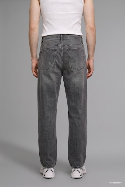 Baggy Fit Normal Waist Wide Leg Jeans