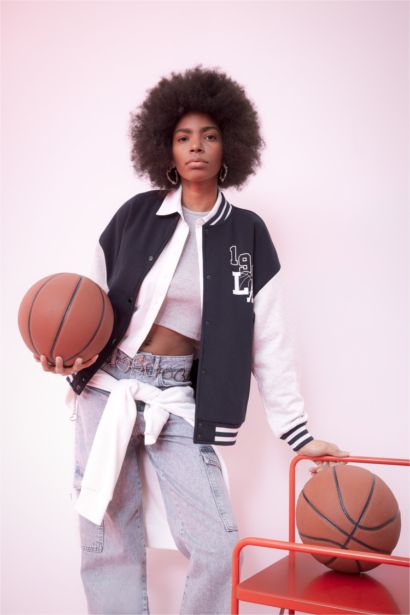 Oversize Fit Thick Sweatshirt Fabric Cardigan