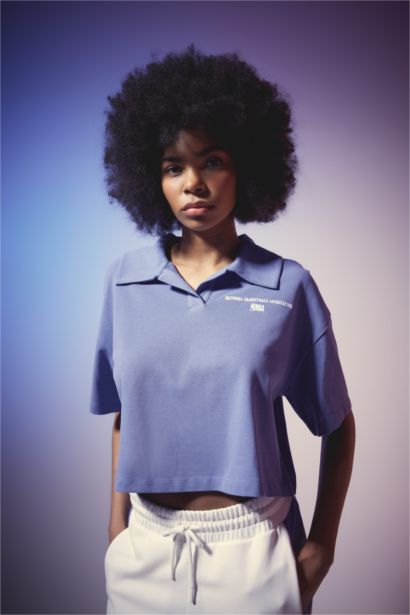 NBA Wordmark Regular Fıt Polo Yaka Pike Kısa Kollu Polo Tişört