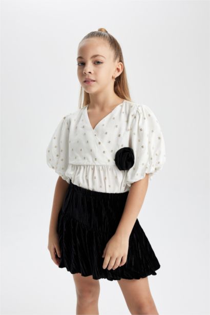 Girl Short Sleeve Blouse