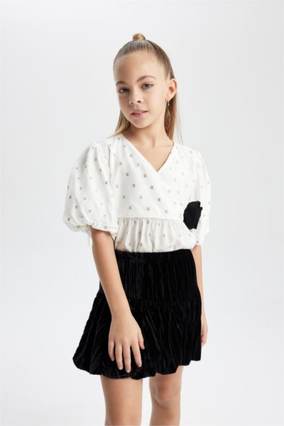Girl Short Sleeve Blouse