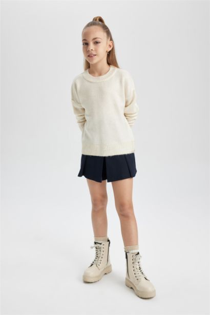 Girl Regular Fit Crew Neck Pullover