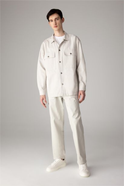 Straight Fit Regular Hem Gabardine Trousers