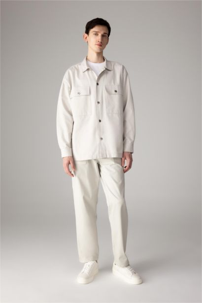 Straight Fit Regular Hem Gabardine Trousers