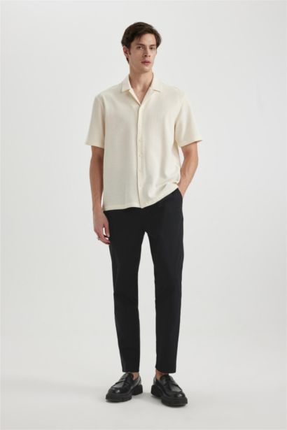 قميص قطن قصة مريحة وياخة عالية