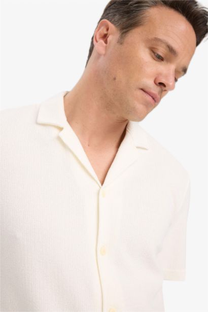 Relax Fit Summer Cotton Short Sleeve Shirt