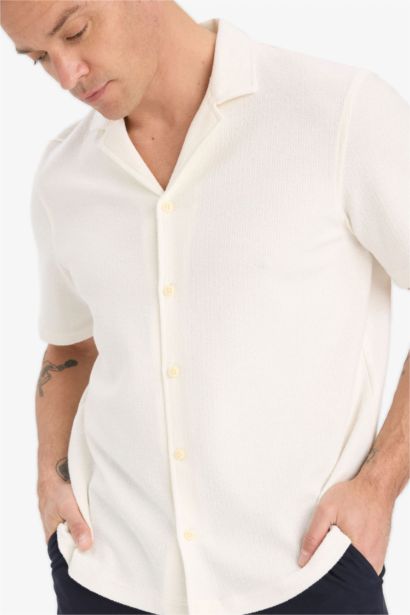 Relax Fit Summer Cotton Short Sleeve Shirt