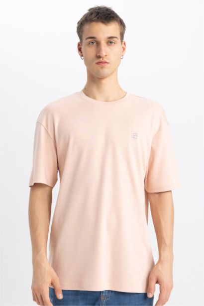 تيشيرت نص ردن قصة مريحة بياخة مستديرة