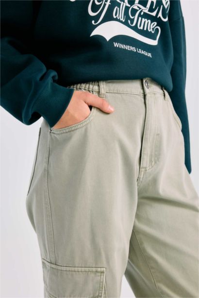 Jogger High Waist Gabardine Cargo Pants