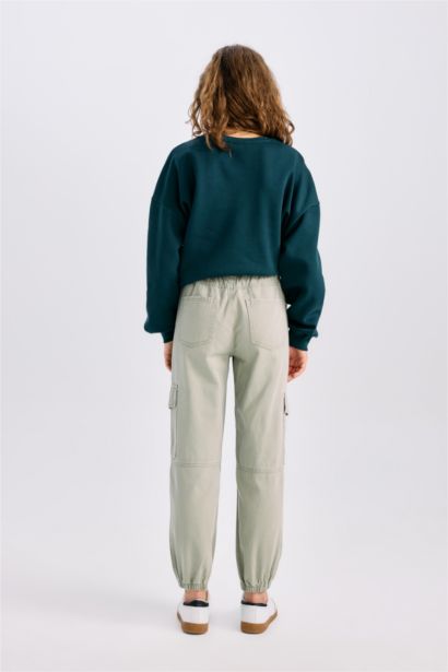 Jogger High Waist Gabardine Cargo Pants