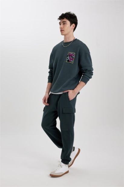 Regular Fit Flannel Pocket Long Leg Sweatpants