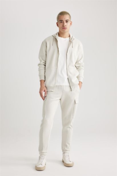 Regular Fit tall hem Fleece Pocket Trousers