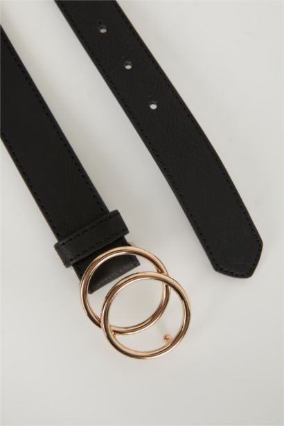 Kadın Oval Toka Suni Deri Oval Jean Kemeri