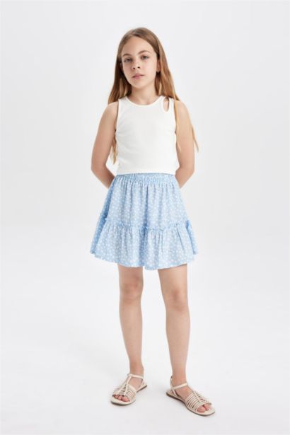Girl Viscose Regular Fit Skirt