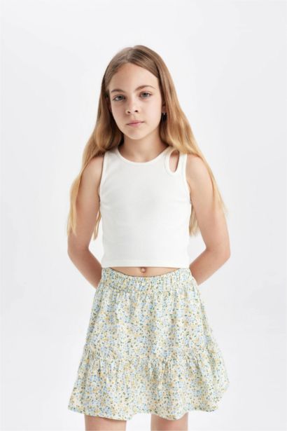 Girl Viscose Regular Fit Skirt