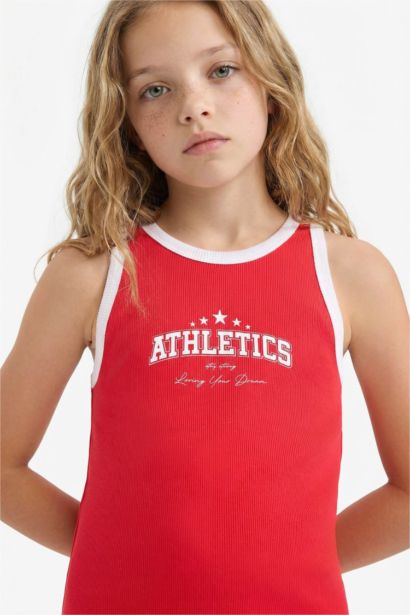 Baskılı Fitilli Kaşkorse Kolsuz Yazlık Elbise Kız Çocuk