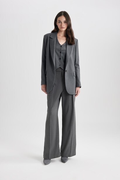 Oversize Fit Woven Blazer