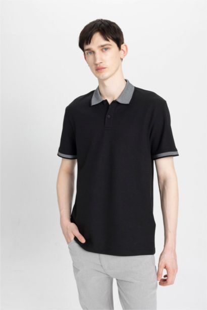 New Regular Fit Short Sleeve Basic Polo T-Shirt