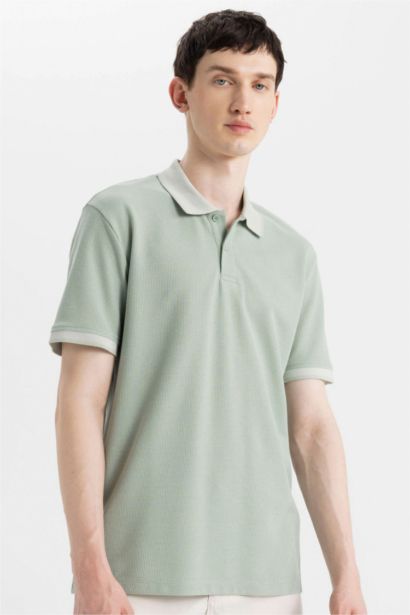 New Regular Fit Short Sleeve Basic Polo T-Shirt