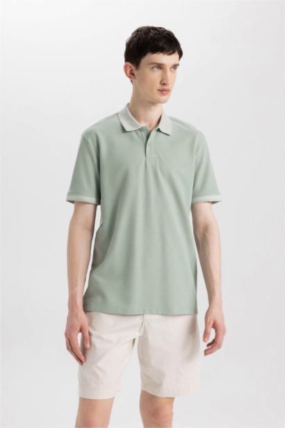 New Regular Fit Short Sleeve Basic Polo T-Shirt