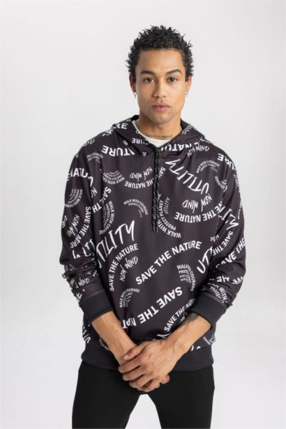 Standard Fit Scuba Fabric Sports Hoodie