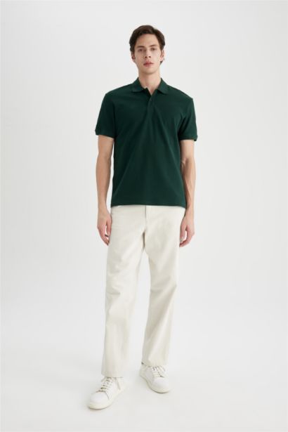 Relax Fit Straight Leg Linen Blend Trousers