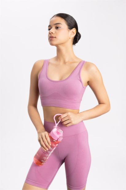 Bisiklet Yaka Sporcu Seamless Bra