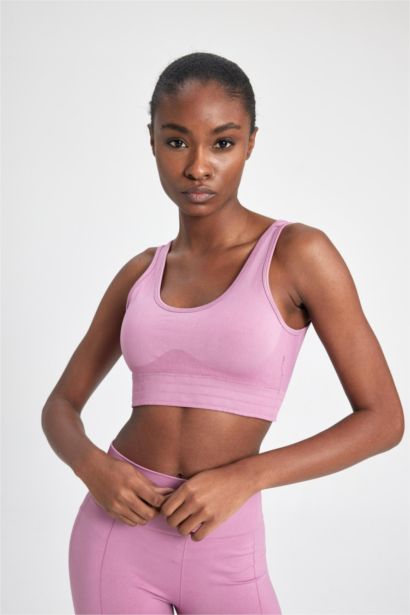 Bisiklet Yaka Sporcu Seamless Bra
