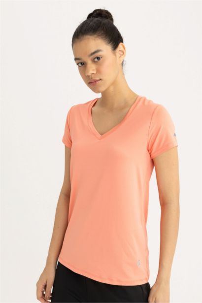 Standard Fit V-Neck Heavy Fabric Sports T-Shirt