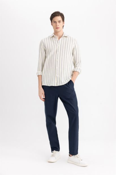 поло жаға Ұзын жеңді көйлек