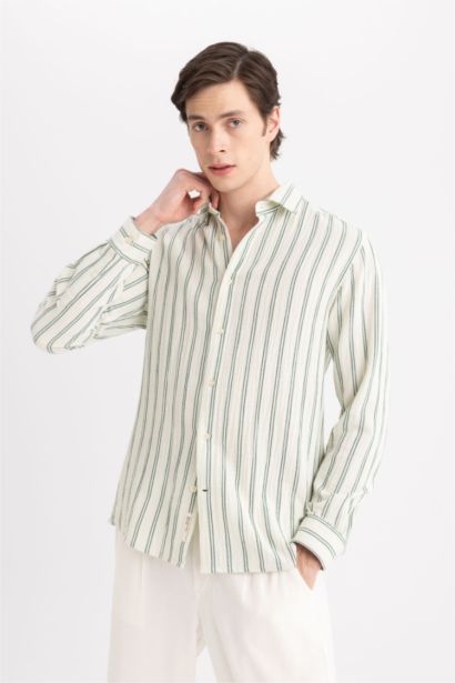 قميص بولو ردن طويل قصة عادية