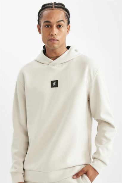 DeFactoFit Standard Fit Hooded Sports Sweatshirt