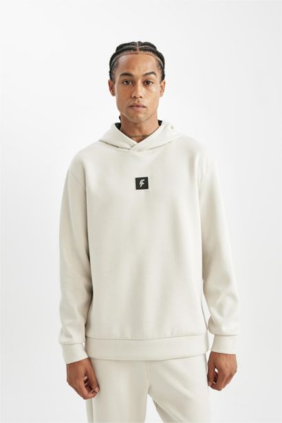 DeFactoFit Standard Fit Hooded Sports Sweatshirt
