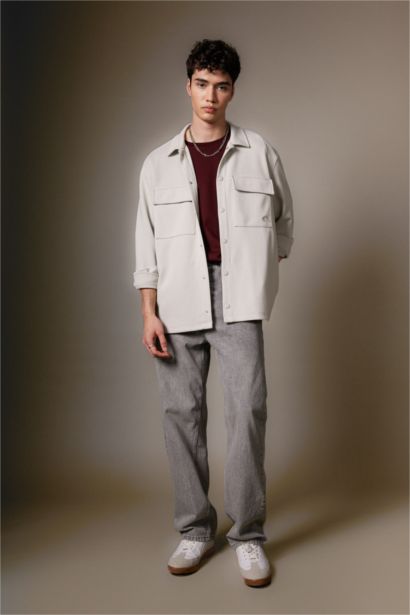 Relax Fit Combed Cotton Long Sleeve Shirt