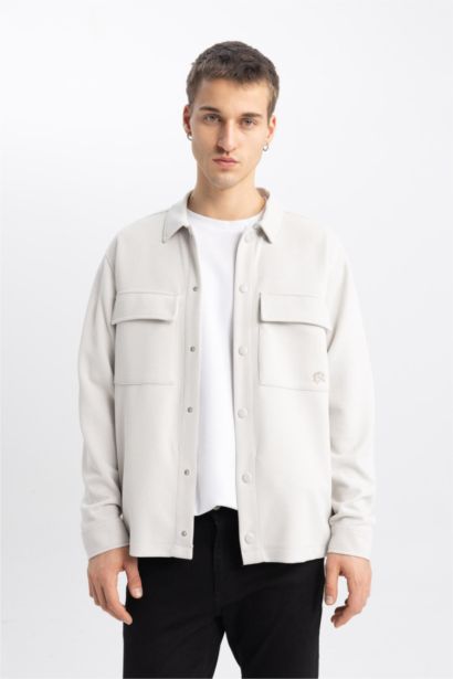 Relax Fit Combed Cotton Long Sleeve Shirt