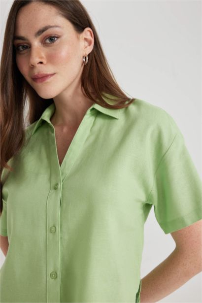 үлкен пішім Қысқа жеңді көйлек