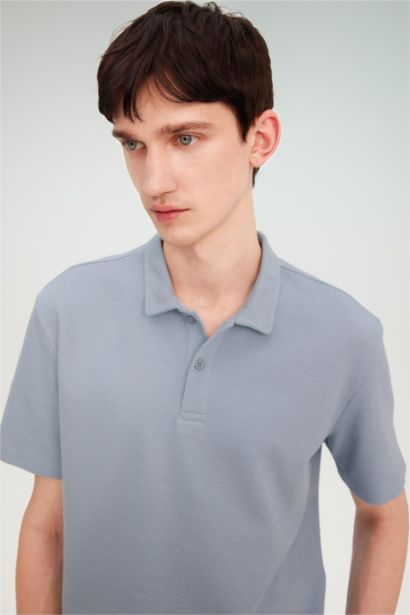 New Regular Fit Basic Düz Kısa Kollu Polo Tişört